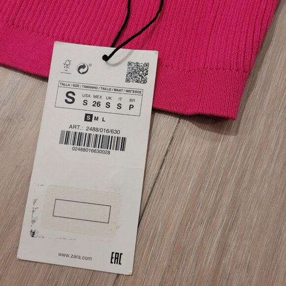 NWT ZARA | Knit Ribbed Bra Crop Tank Top | Sz. S - Picture 2 of 5